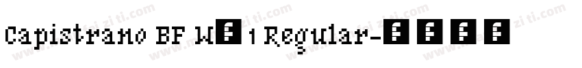 Capistrano BF W01 Regular字体转换